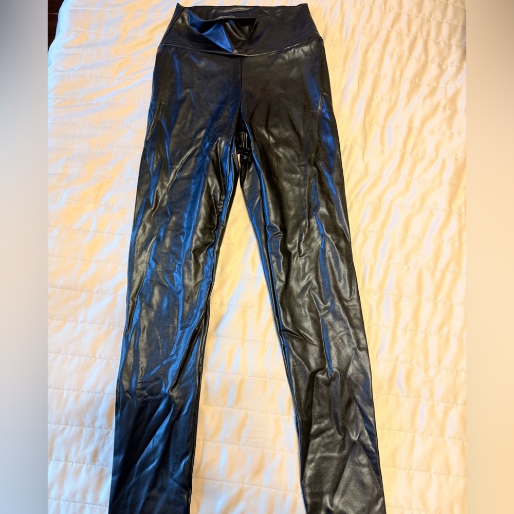 Black Faux Leather Leggings